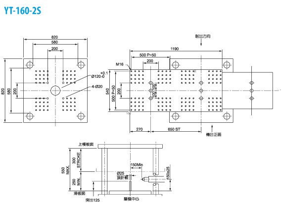 Вертикальный ТПА HUARONG  YT-160 размер плит