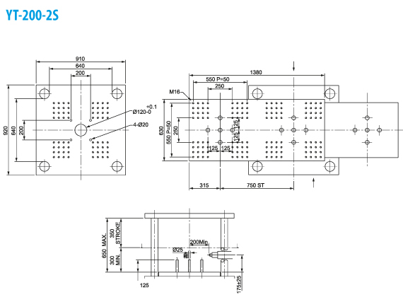 Вертикальный ТПА HUARONG  YT-200 размер плит