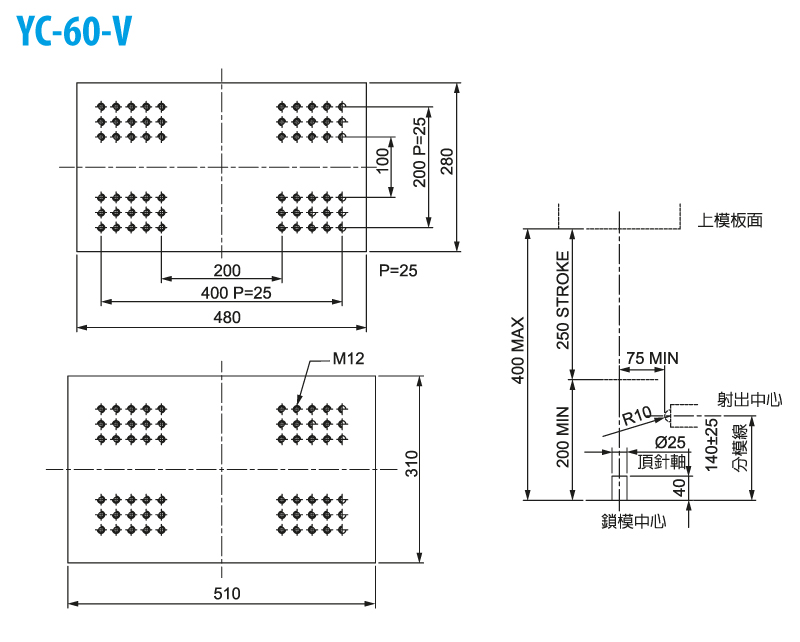 Вертикальный ТПА с горизонтальным впрыском YUHDAK 60