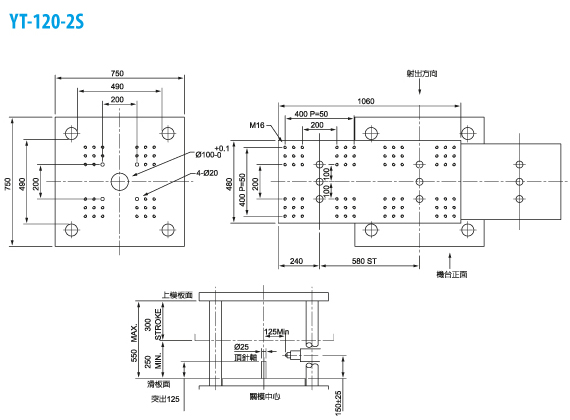 Вертикальный ТПА HUARONG  YT-120 размер плит