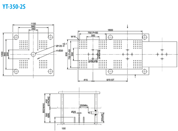 Вертикальный ТПА HUARONG  YT-300 размер плит