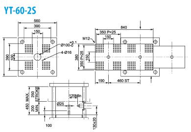 Вертикальный ТПА HUARONG  YT-60 размер плит