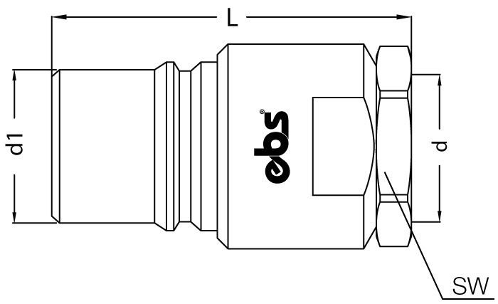 БРС ниппель / штуцер с внутренней резьбой EBS 570
