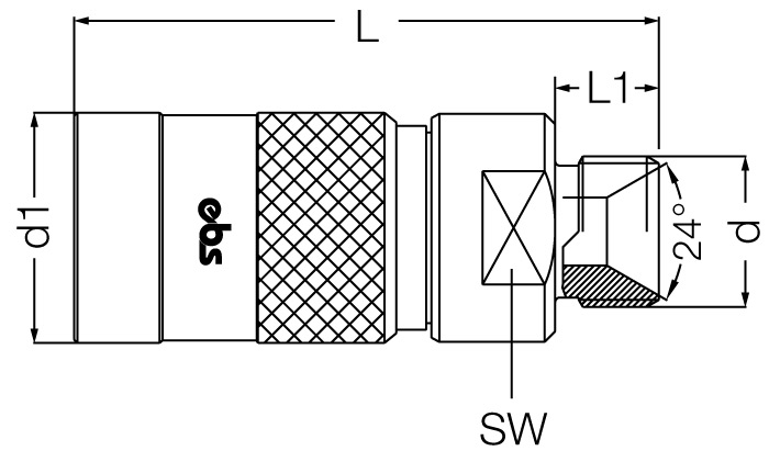 БРС муфта / розетка с наружной резьбой EBS 602