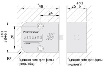 Счётчик количества циклов M－C VPL (прямоугольный тип)