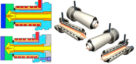Обогреваемая форсунка горячеканальной системы пресс-формы тип DL2