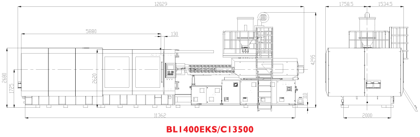 Горизонтальный термопластавтомат BOLE BL1400EKS