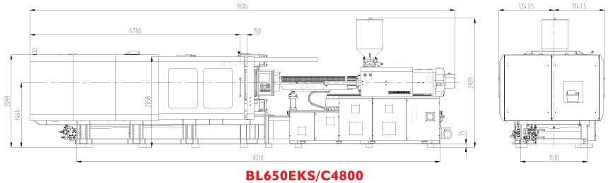 Горизонтальный термопластавтомат BOLE BL650EKS