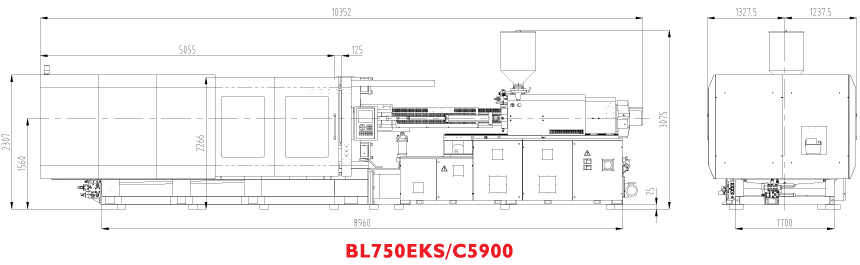 Горизонтальный термопластавтомат BOLE BL750EKS