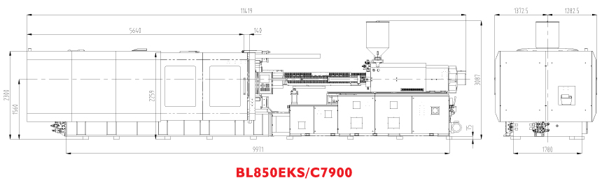 Горизонтальный термопластавтомат BOLE BL850EKS
