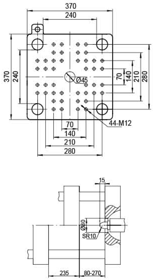 Чертежи плит термопластавтомата SSF380