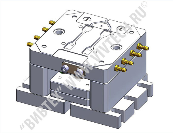 CAD модель пресс-формы изделия лопатка по ISO527-2